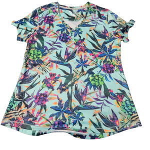 Reel Legends Womens T-Shirt Multicolor Size Medium 100% Polyester Short Sleeve